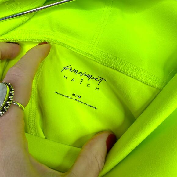 FP Movement x Hatch NWT Never Better Highlighter Yellow Maternity Biker Shorts - Picture 6 of 11